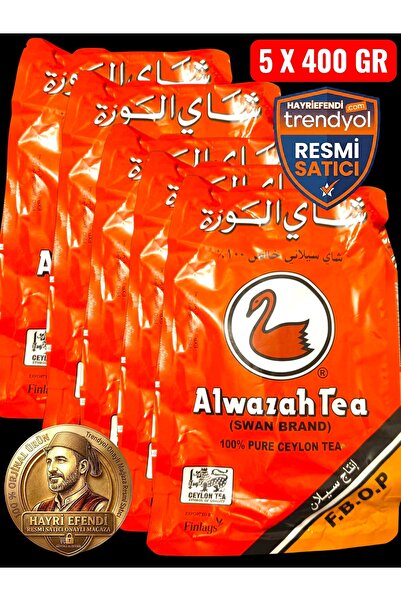 ALWAZAH TEA SEYLAN KAÇAK DÖKME ÇAY (5 X 400 GR) HayriEfendi ONAYLI MAĞAZA RESMİ SATICI