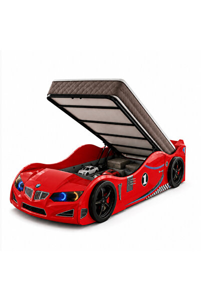 supercarbeds Bazalı Arabalı Yatak - Araba Karyola - Işıklı - Eco2