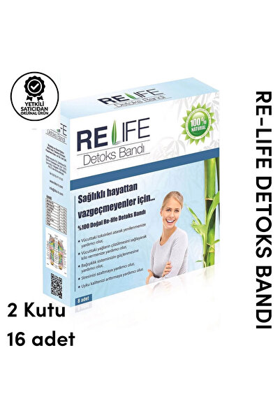 Relife Detoks Ayak Bandı Detoks Bant Re-life %100 Doğal Ürün 2 Kutu