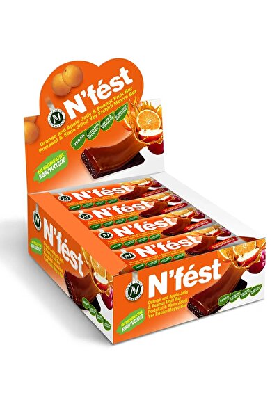 Nfest Jöleli Meyve Bar Portakal Ve Elma Jöleli Yer Fıstıklı 40g X 12 Adet