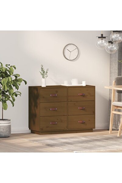 Concept Servantă, maro miere, 100x40x75 cm, lemn masiv de pin