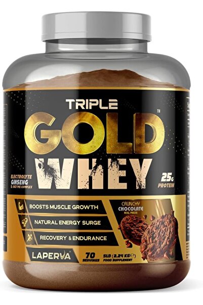 Laperva Triple Gold Whey, Crunchy Chocolate, 5 Lb,contains Real Pieces, Recov...