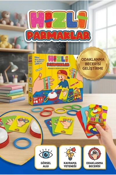 Tıfıl Toys Hızlı Parmaklar: Hızını Konuştur, 36 Kart Zili İlk Sen Çal! Aile E...