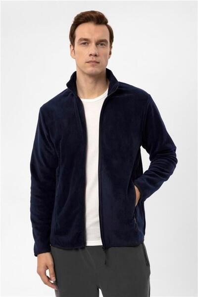 SÜVARİ Lacivert Regular Düz Sivri Yaka Sweatshirt