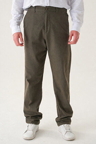 Gambocci Elastic Waist Linen |   Loose Fit Men's Trousers