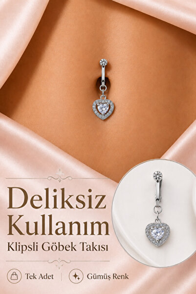 Sacce Scarves&Accessories Delik Gerektirmeyen Prenses Kalp Figürlü Sıkıştırma...