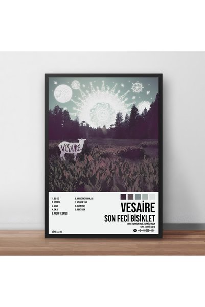 Orendart Son Feci Bisiklet - Vesaire Albüm Spotify Çerçeveli Poster Tablo