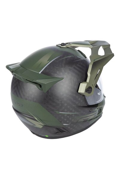 Klim Krios Pro Carbon Echo Adv Rally Motosiklet Kaskı Siyah Yeşil