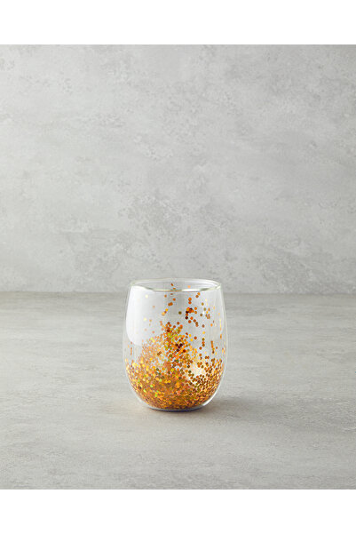 English Home Shimmer Borosilikat Çift Cidarlı Bardak 400 ml Gold