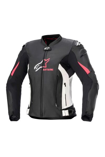 Alpinestars Stella GP Plus V4 Deri Korumalı Kadın Motosiklent Montu Siyah Bey...