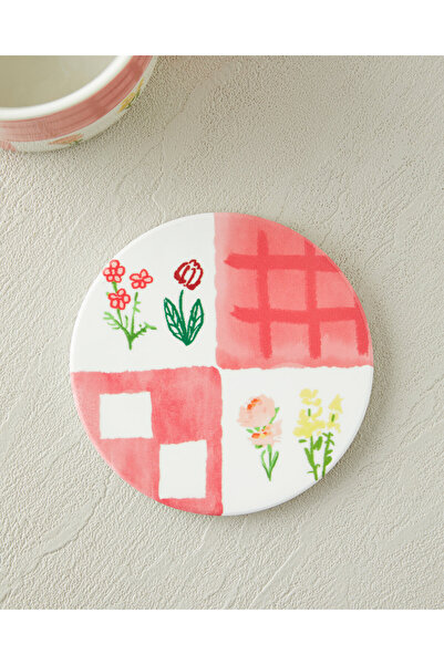 English Home Pelia New Bone China Bardak Altlıklı Kupa 380 ml Pembe