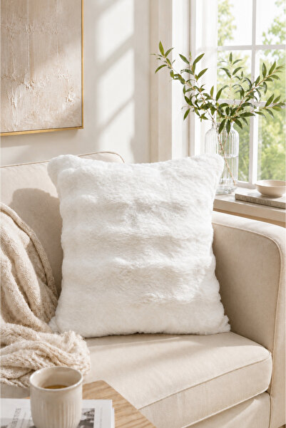Bella Home غطاء وسادة من ريش الأرانب مقاس 45x45 |   مجموعة من 2 |   ملمس ناعم...