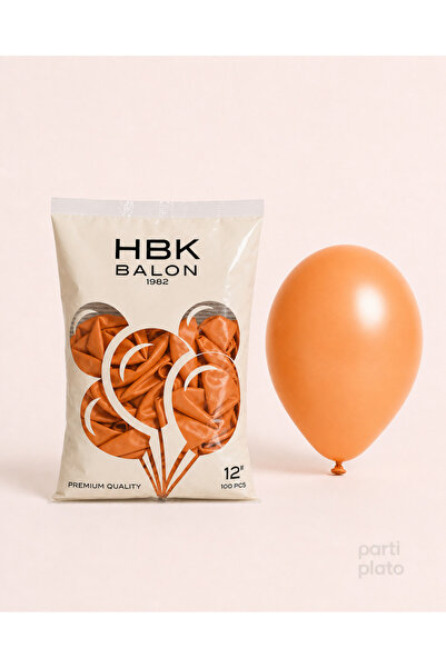 HBK Balon Pastel 12" Balon Hbk Orange 100Pcs