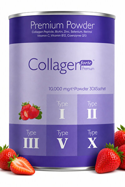 Collagen Forte Platinum Premium Kolajen Powder 10g X 30 Şase Biotin & Multivi...