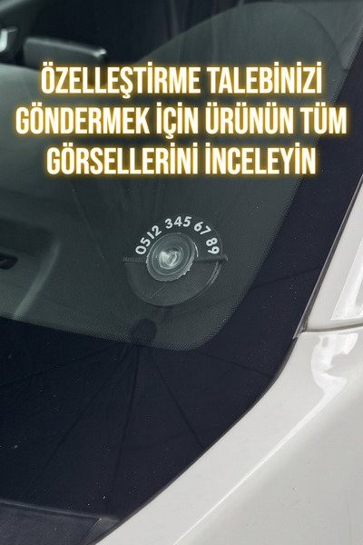 formera3d Vantuzlu Araç Telefon Numaratörü - Numara Gizleme Kapaklı Güneşe Ka...