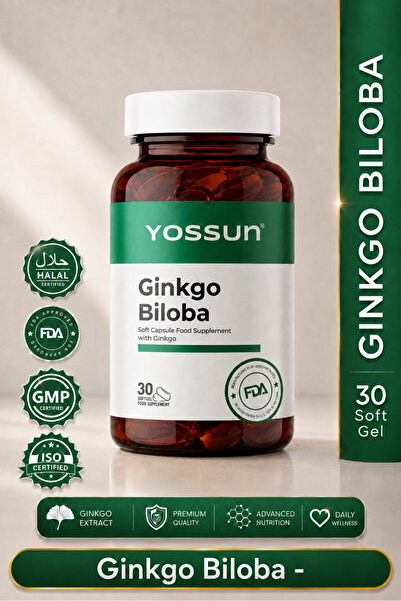 yossun GINKGO BILOBA Ginkgo İçeren Yumuşak Kapsül Takviye Edici Gıda