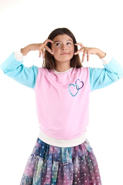Colorinas Wilma Heart dukserica sa šljokicama