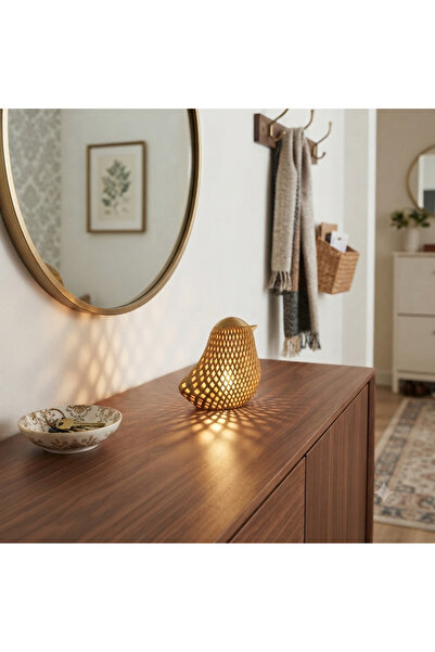 Genel Markalar Modern Tasarım 3D Baskı Kuş Led Lamba - Dekoratif Masa Lambası...