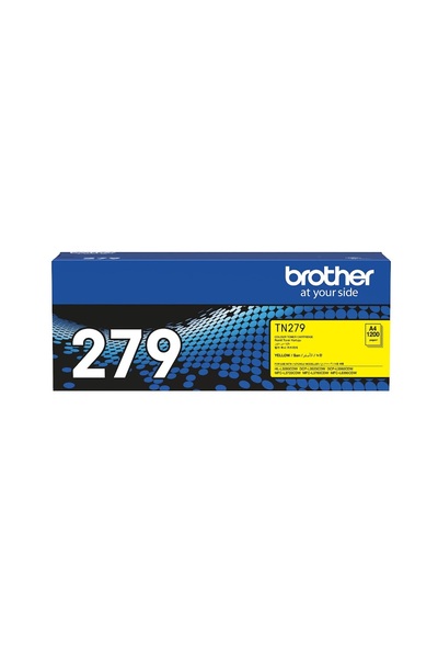 Brother Genuine TN279Y Standard Yield Yellow Toner Cartridge, 1,200 Page Yiel...