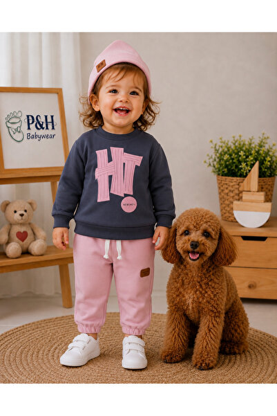 P&H BABYWEAR طقم طفلة بيريلي مطبوع قصة فضفاضة منقوش