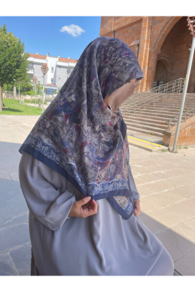 Nakişce وشاح قطني ناعم كبير الحجم بنمط نازينين مقاس 120x120 سم