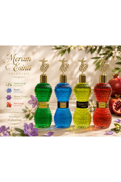 ucuzsanalmarket Kolonya(zeytin-suavi-meram-nar Çiçeği) 4lü Set Halinde