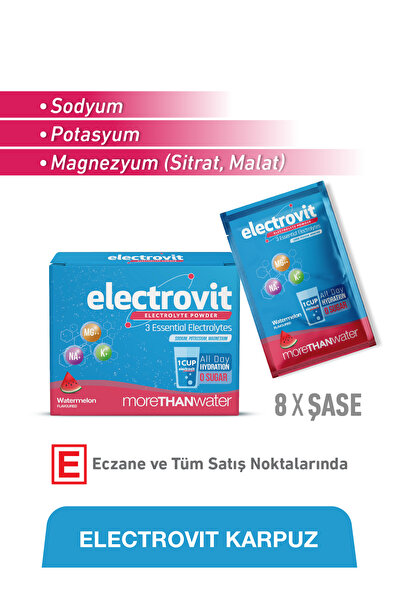 DAILYSHOT Hangover Shot Electrovit Karpuz Aromalı Elektrolit İçeren Toz 8 Şas...