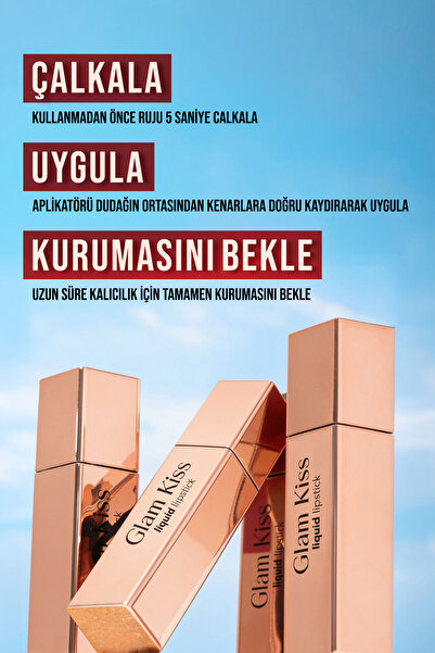 Flormar Glam Kiss Yüksek Pigmentli & Nemlendirici Cam Dudak Görünümlü Parlak Bitişli Ruj - 003 BLUSH DUSK