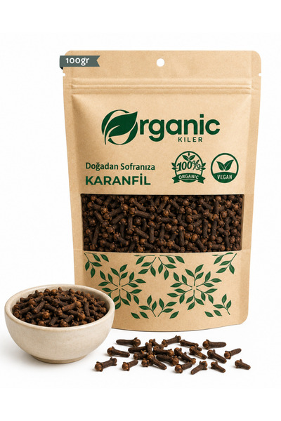 Organic Kiler Organik Tane Karanfil 100gr - Elenmiş Taze & Doğal Tane Karanfil