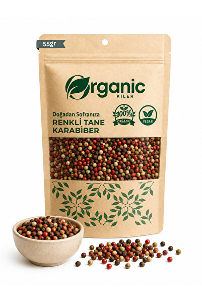 Organic Kiler Katkısız Renkli Tane Karabiber 55gr – Organik ve Taze Mahsül