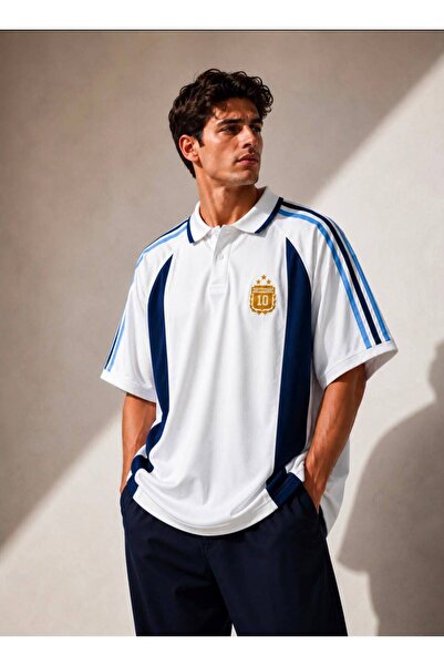 KUN SPORTSWEAR VİNTAGE RETRO NOSTALJİ (ARGENTİNA COLOR LOGO) PREMİUM TSHİRT O...