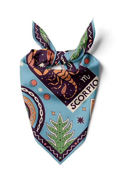 Modabutik A78 Violla Akrep Burcu Bandana