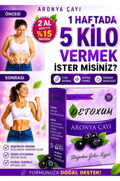 Detoxum İLK HAFTADA HAFİFLE !! Tok Tutma Hızlı Kilo, verdirici Zayıflamak Göb...