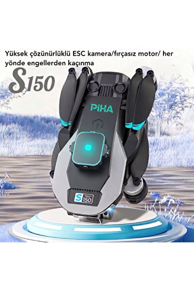 piha S150drone Fırçasız Motor 1080p Hd Hareketli Kamera Engelden Kaçınma Modu