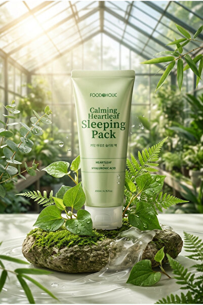 FOODAHOLIC Calming Heartleaf Calming and Soothing Night Care Face Mask 200 ml