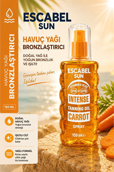 Escabel Havuç Özü Koruyucu Bronzlaştırıcı 150 ml Yağ