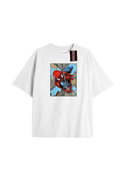 TIMESWASTINGIRL Μπλουζάκι Spider-Man με εκτύπωση εφημερίδας, μοντέλο No Way Home