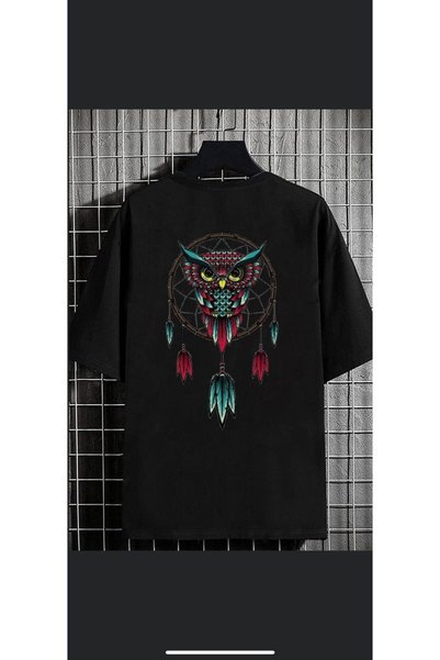 Tarzsokak Muška majica Black Owl Oversize kroj okrugla kragna