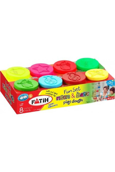 Fatih Plastilina usoara Modeling Dough Basic + Neon 8x50g