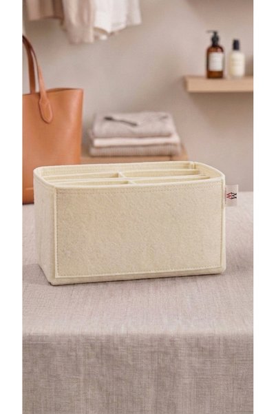 MARJİNAL W CLUB Double Medium Compartment Canta Ici Organizer Cream Color 28 ...