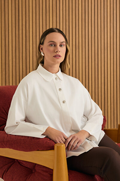 Aker Cotton Shirt with Snap Detail on the Sleeves