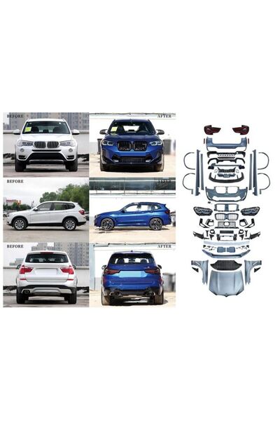 autogp Bmw x3 f25 to g01 x3m dönüşüm body kit seti full facelift 2010 / 2017