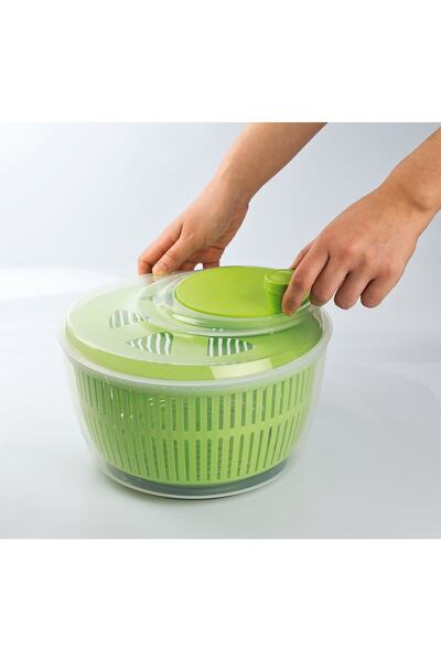 Melkan Home Salata Kurutucu  Sebze Kurutucu 5 Litre Geniş Hacimli Salata Kurutucu Yeşil