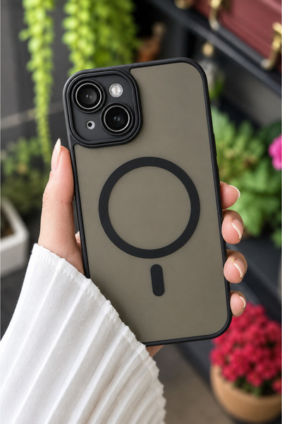 Go Aksesuar Iphone 14 VE Iphone 13 Uyumlu MAGSAFE Özellikli Lens Korumalı Par...