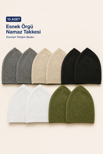 devhome Renkli Namaz Takkesi 10'lu Set | Hac, Umre, Mevlüt Ve Hediyelik Için ...