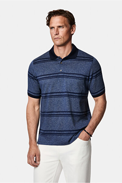 Abdullah Kiğılı Tricou cu guler polo, cu nasturi, cu dungi și buzunare, croia...