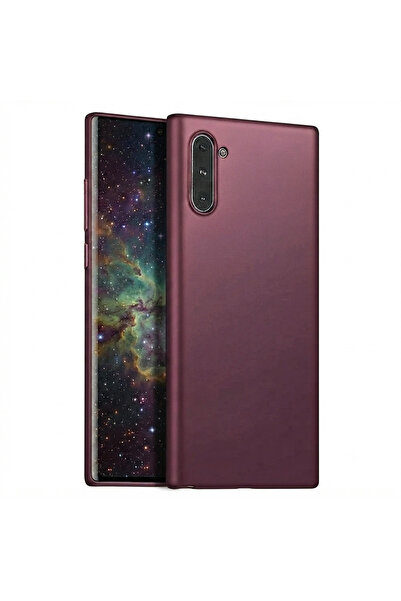 ZM STORE Samsung Galaxy Note 10 Kılıf Premier Mürdüm Silikon Kapak