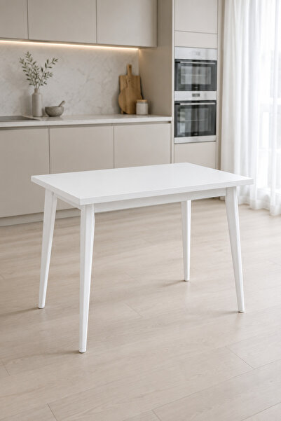 VİLİNZE Avanos Beyaz Mdf Sabit Mutfak Masası - 60x90 Cm