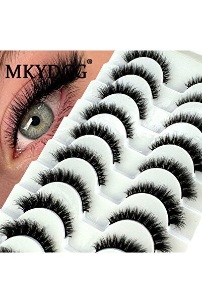 Choice4 10pairs-S33 MKYDCG New 10 pairs 3D Mink Lashes Faux Mink Fluffy Lash ...