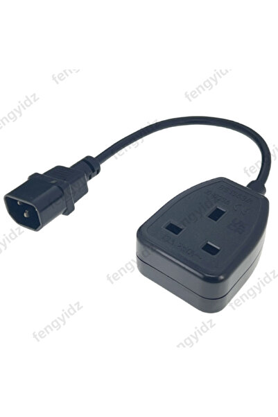 Choice كابل محول طاقة من نوع IEC C14 ذكر إلى مقبس أنثى BS1363 بريطاني، طول 0....